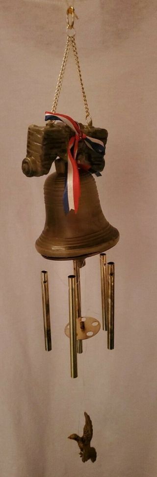Vintage Bicentennial Liberty Bell Wind Chimes - With Box - 1776 - 1976