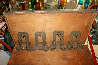 4 Vintage Parlor Door Hanger Farm Hardware Barn Door Track Pulley Rollers