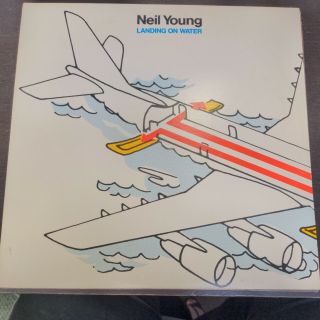 Record Album Neil Young Landing On Water Lp Vg