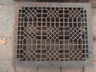 Antique Ornate Heat Register Cast Iron Floor Grate Heat Vent