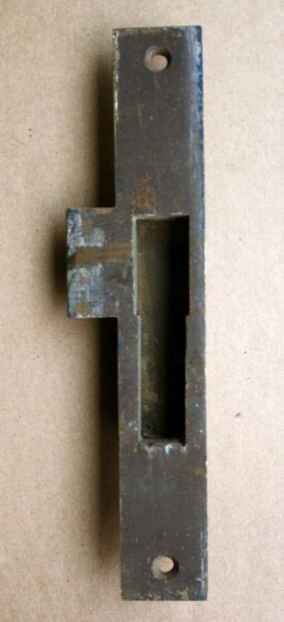 1.  25 " X8 " Antique Vintage Old Cast Bronze Door Strike Striker Receiver Jamb Plate