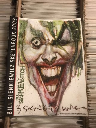 Bill Sienkiewicz Sketchbook 2009 Convention Exclusive Joker Batman Tigra Hot
