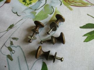 4 Old Solid Brass Globe Wernicke Barrister Lawyers Bookcase Knobs Pulls
