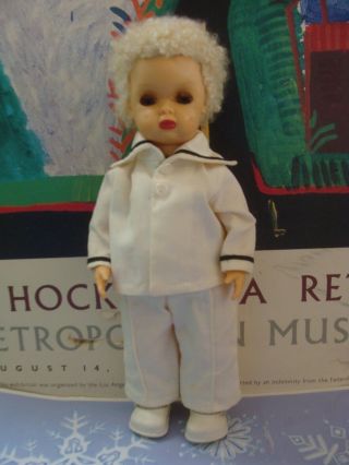 Vintage Doll Jerri Lee 10 ",  Blond Caracul Wig,  Sailor Outfit,  American