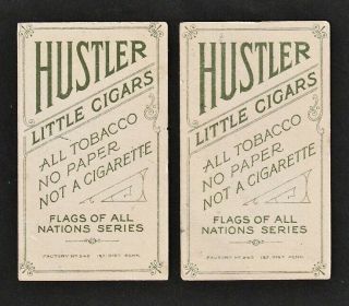 T59: Burmah Wurtemberg: Tobacco Cigarette Card Pair 1909: Hustler Backs