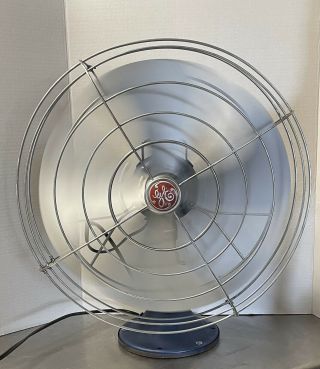 Vintage Large Ge Vortalex Oscillating Desk Fan