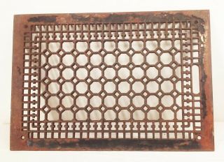 Vtg Antique Cast Iron Ornate Floor Grate Register Top Cover 20 " Victorian Deco