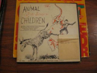Peggy Seeger Animal Folk Songs For Children Iv 10 " Folkways 1957