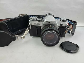 Vintage Canon Ae - 1 35mm Slr Film Camera W/ F/1.  8 50mm Lens & Neck Strap Japan