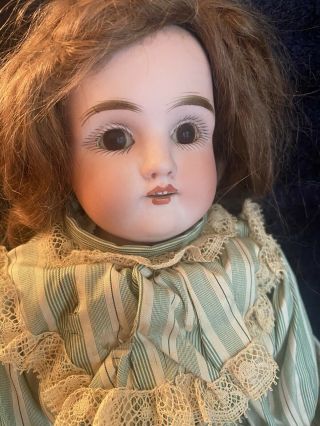 Antique Kestner 154 German Bisque Doll 14 1/2 In Mohair Wig