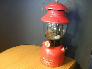 Vintage Coleman Lantern 200a Sunshine Of The Night Red Dated 11 52 Single Mantle