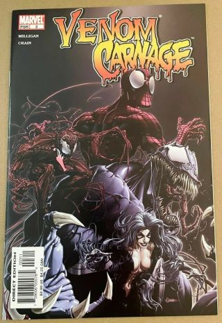Venom Vs Carnage 3 2nd Toxin Marvel 2004 Clayton Crain Cover Patrick Mulligan