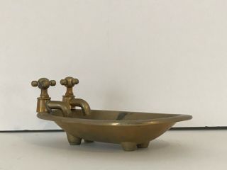 Soap Dish Brass Claw Foot Tub Vintage Farmhouse Country Romantic
