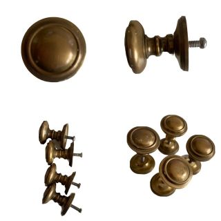 Reclaimed 4 X Antique Victorian Style Vintage Brass Drawer Dresser Knobs Pulls