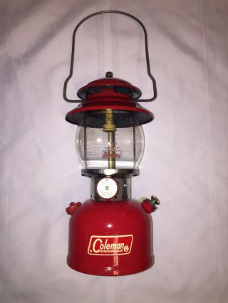 Vintage Red Coleman Lantern 200 A Single Mantel The Sunshine Of The Night 12/68