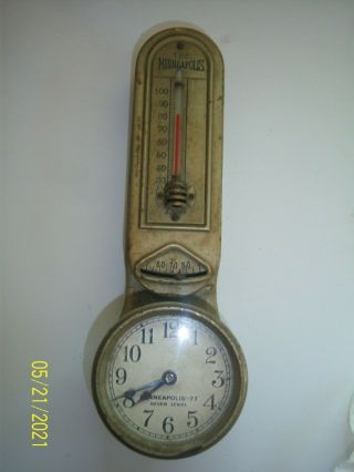 Vintage Minneapolis Heat Regulator Co Thermostat Clock Timer Honeywell