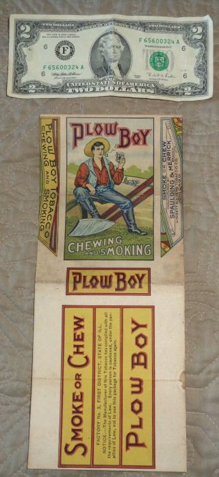 Vintage Plow Boy Chewing & Smoking Tobacco Pack 2