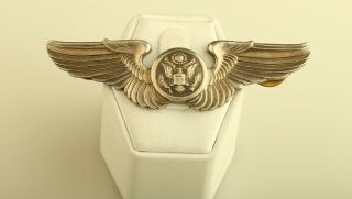 Vintage Wwii Air Force Enlisted Aircrew Wings Military Crest Eagle Emblem Pin