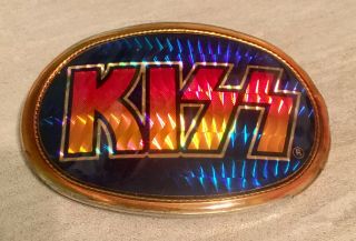 Vintage Kiss Prism Belt Buckle Pacifica Mfg.  1977 L.  A.  California $8