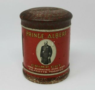 Prince Albert Crimp Cut Long Burning Pipe And Cigarette Tobacco Round Tin