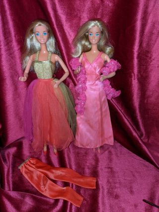 Vintage 1977 Superstar Barbie & Fashion Photo Barbie In Outfits Exc