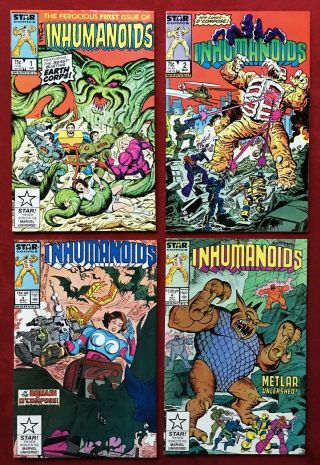 Star Comics Inhumanoids Rare 4x Complete Set 1 2 3 4 In Nm / Nm,  Copper Age