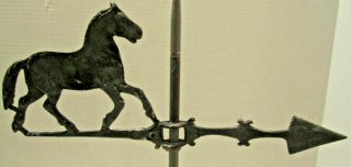 Vintage Horse Lightning Rod Weathervane Arrow