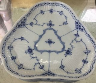 Vintage Royal Copenhagen Half Lace Triangular Dish Plate