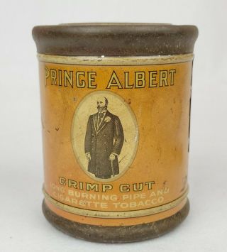 Antique Prince Albert Crimp Cut Pipe & Cigarette Tobacco Tin - Empty