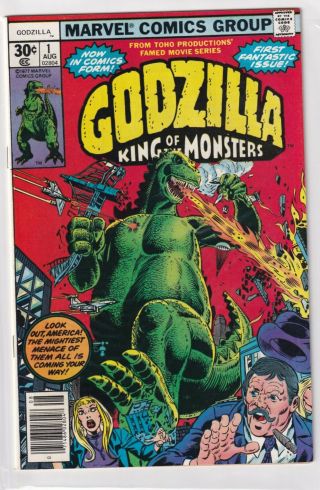 Godzilla 1 King Of The Monsters 1977 First Fantastic Issue Marvel Comics