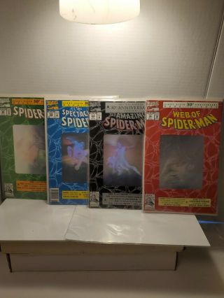 Spider - Man 30th Anniversary,  All 4 Comics Spectacular 189 365 Web Of 90