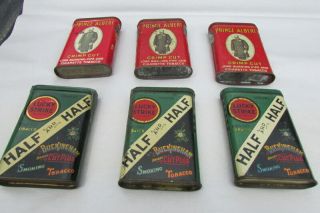 Vintage 1910 Lucky & Prince Albert Tobacco Tins W/ Tax Stamp