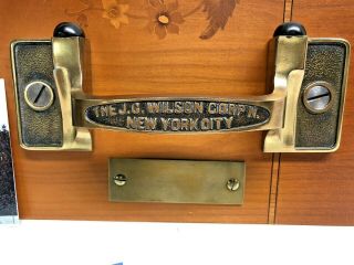 Antique Vintage Brass Door Handle Pull,  The J.  G.  Wilson Corporation Ny City