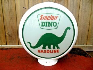 Vintage Sinclair Dino Gas Pump Globe.  Glass Lens.