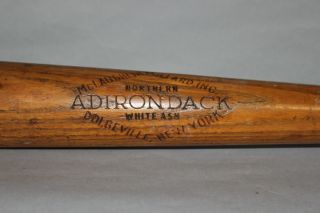 Antique Vintage 1940s Adirondack reverse label Lou Gehrig Style baseball bat 35 