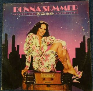 Donna Summer On The Radio Greatest Hits Vol.  I &ii Vinyl Lp W Poster.  Vg,  /vg,