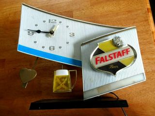 Vintage Falstaff Beer Animated Advertising Clock