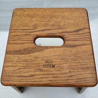 Vintage Bell System Oak Linemans Bench.  Finish,  Solid.