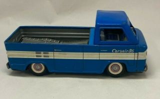 Vintage 8 " Kts Japan Tin Toy Chevy Corvair 95 Blue Pickup Truck Friction Motor