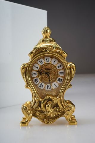 Vintage Imhof Rococo 15 - Jewel Swiss Movement Desk Clock - Parts Repair