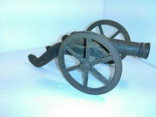 Antique Je Stevens ? Cast Iron Toy Black Powder Signal Cannon