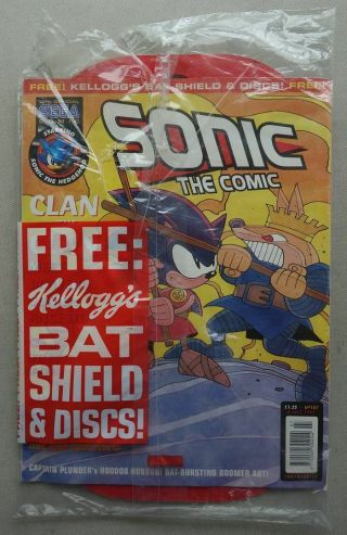 Sonic The Comic 107 (1997),  Gift Kelloggs Batman Shield Fn/vf (phil - Comics)