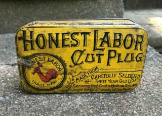 Vintage Honest Labor Cut Plug Tobacco Tin