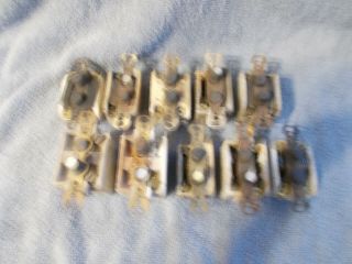 10 Vintage Porcelain Push Button Electric Light Switch As Found