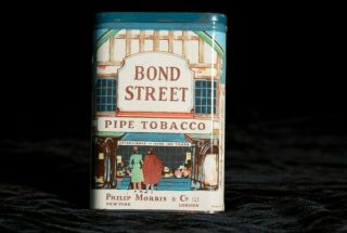 Vintage Antique Tin Philip Morris & Co.  Bond Street Pipe Tobacco
