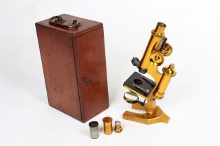 Vintage C1890 " R & J Beck Ltd.   23923 " Brass Microscope With Case 1071