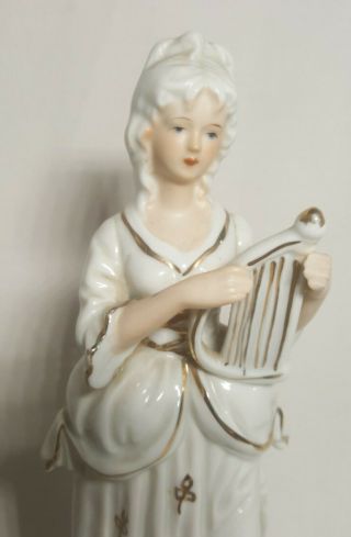 Vintage Porcelain Figurine Violinist Musical Hand Painted Germany? N Mark 2