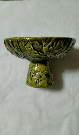 Mid Century Vintage Inarco E - 2460 Spanish Mood Olive Green Candy Dish.