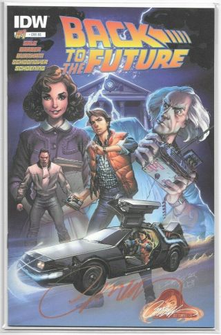 Back To The Future 1 Cover Campbell Variant Signed /w Cia J Scott Retailer Re