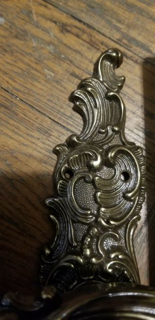 Vintage Ornate Brass Door Knob And Back Plate 8 Available
